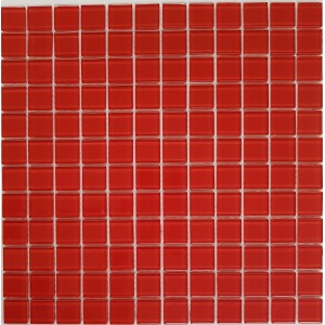 CHERRY RED Crystal Glass (TIle 23x23mm, Sheet 30x30cm)
