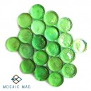 GREEN PETALS Glass nuggets 